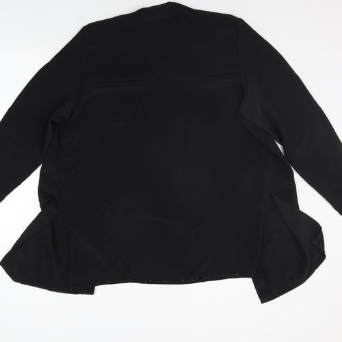 Wrap & Weft Womens Black   Cardigan Jumper Size 14  - BEAD DETAIL