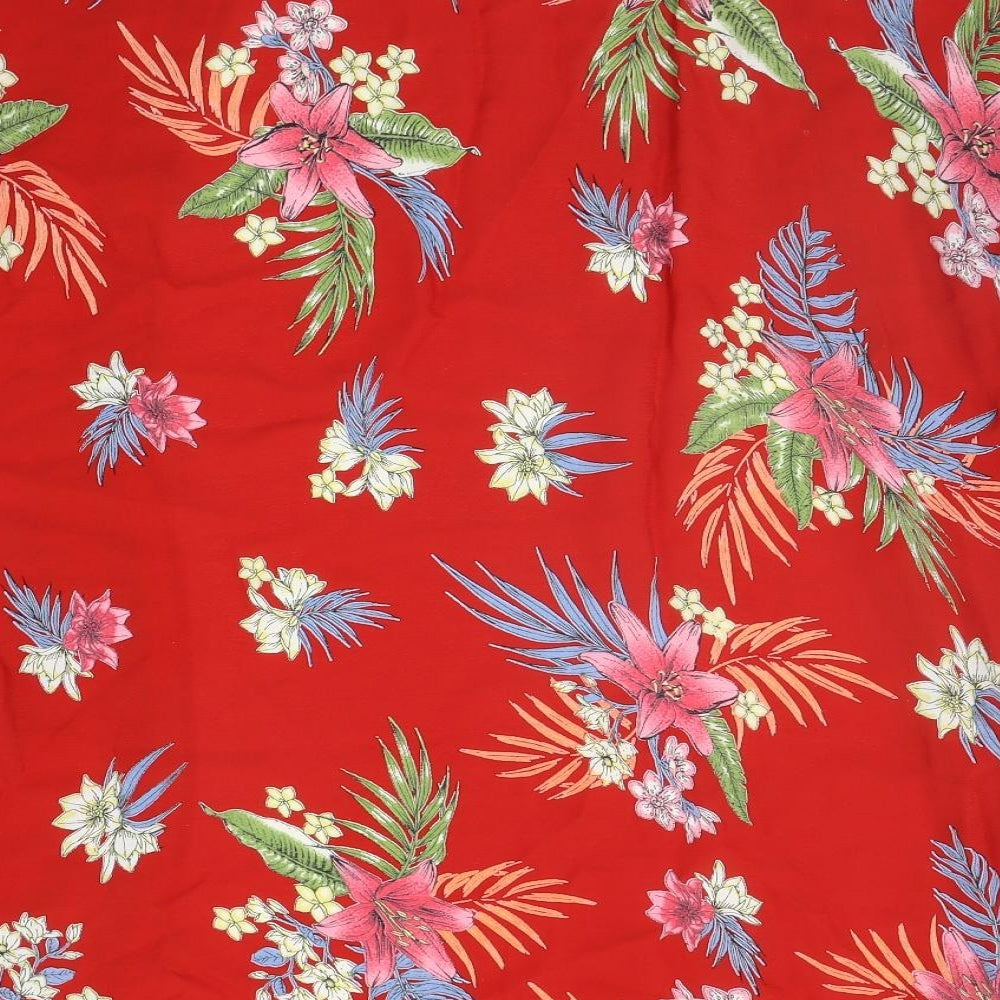 Yours Womens Red Floral  Cardigan Jumper Size 16