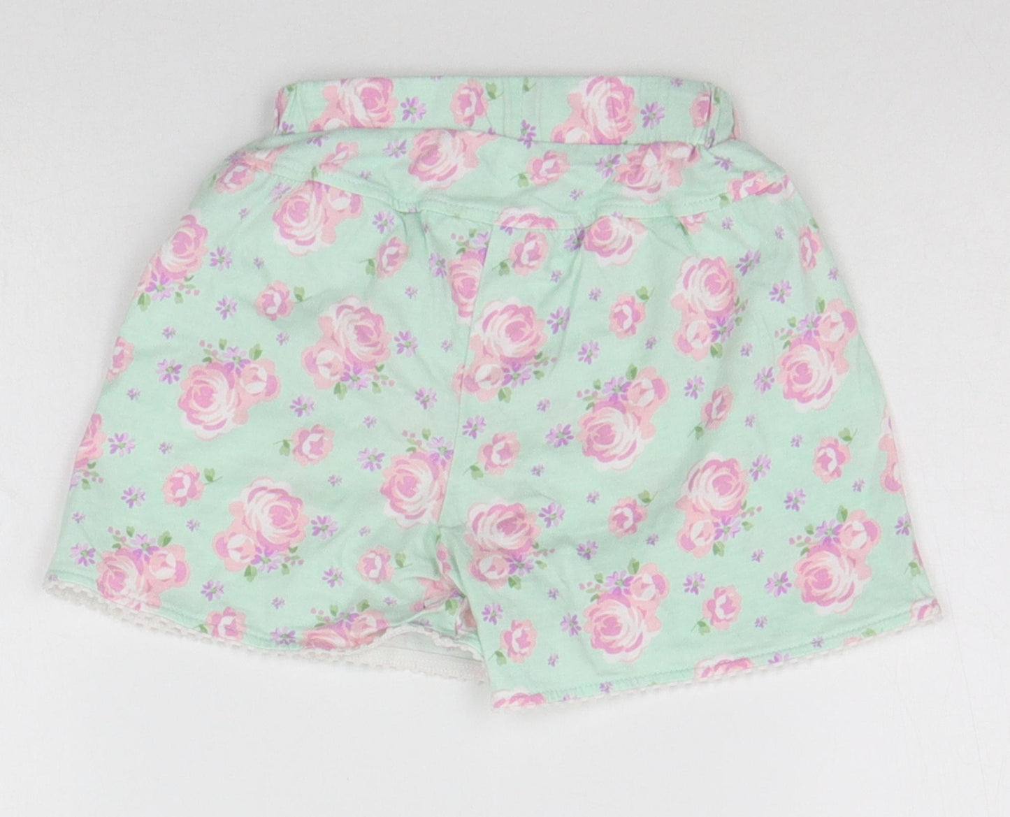 George Girls Green Floral  Top Sleep Shorts Size 2 Years