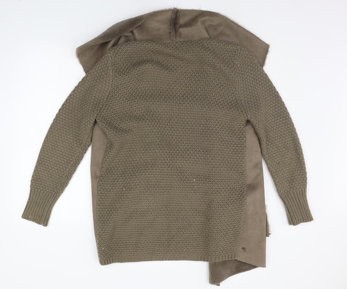 Roman Womens Brown Houndstooth  Cardigan Jumper Size 12