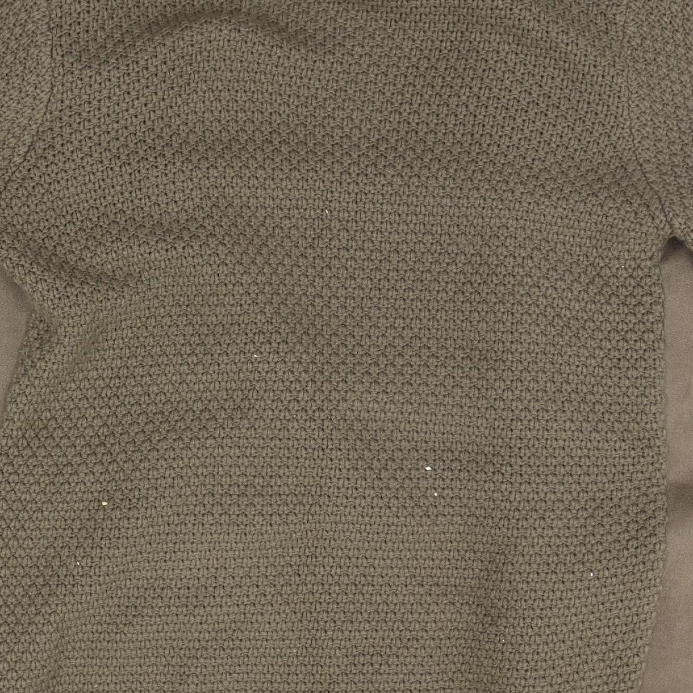 Roman Womens Brown Houndstooth  Cardigan Jumper Size 12