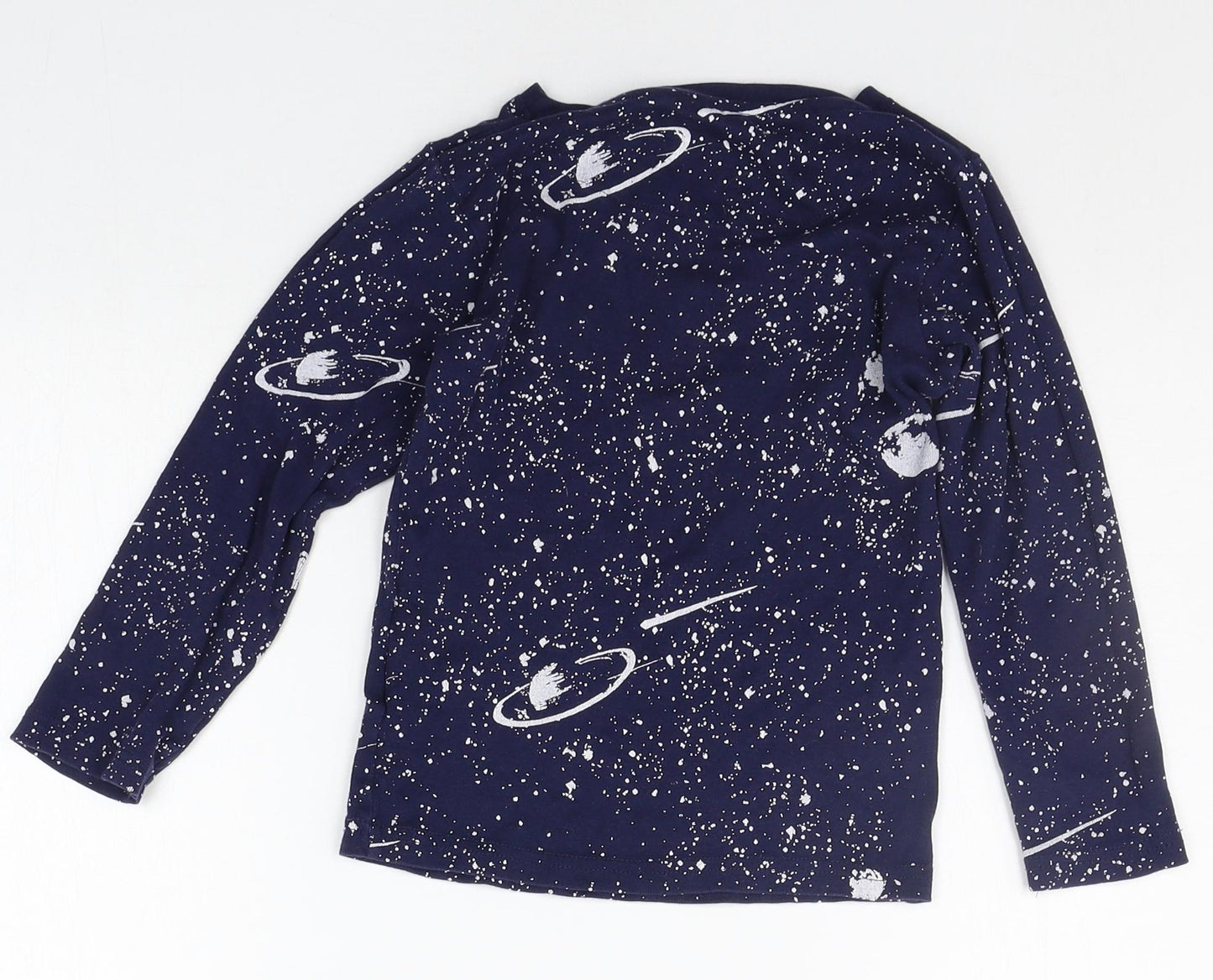 Blue Zoo Boys Blue Geometric  Basic T-Shirt Size 6-7 Years  - SPACE