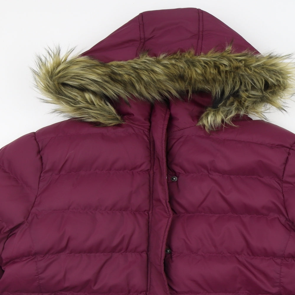 Fluid Womens Purple   Jacket Coat Size 16  - FAUX FUR