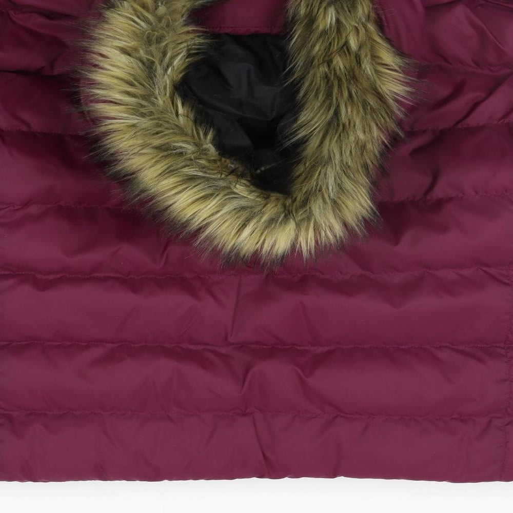Fluid Womens Purple   Jacket Coat Size 16  - FAUX FUR