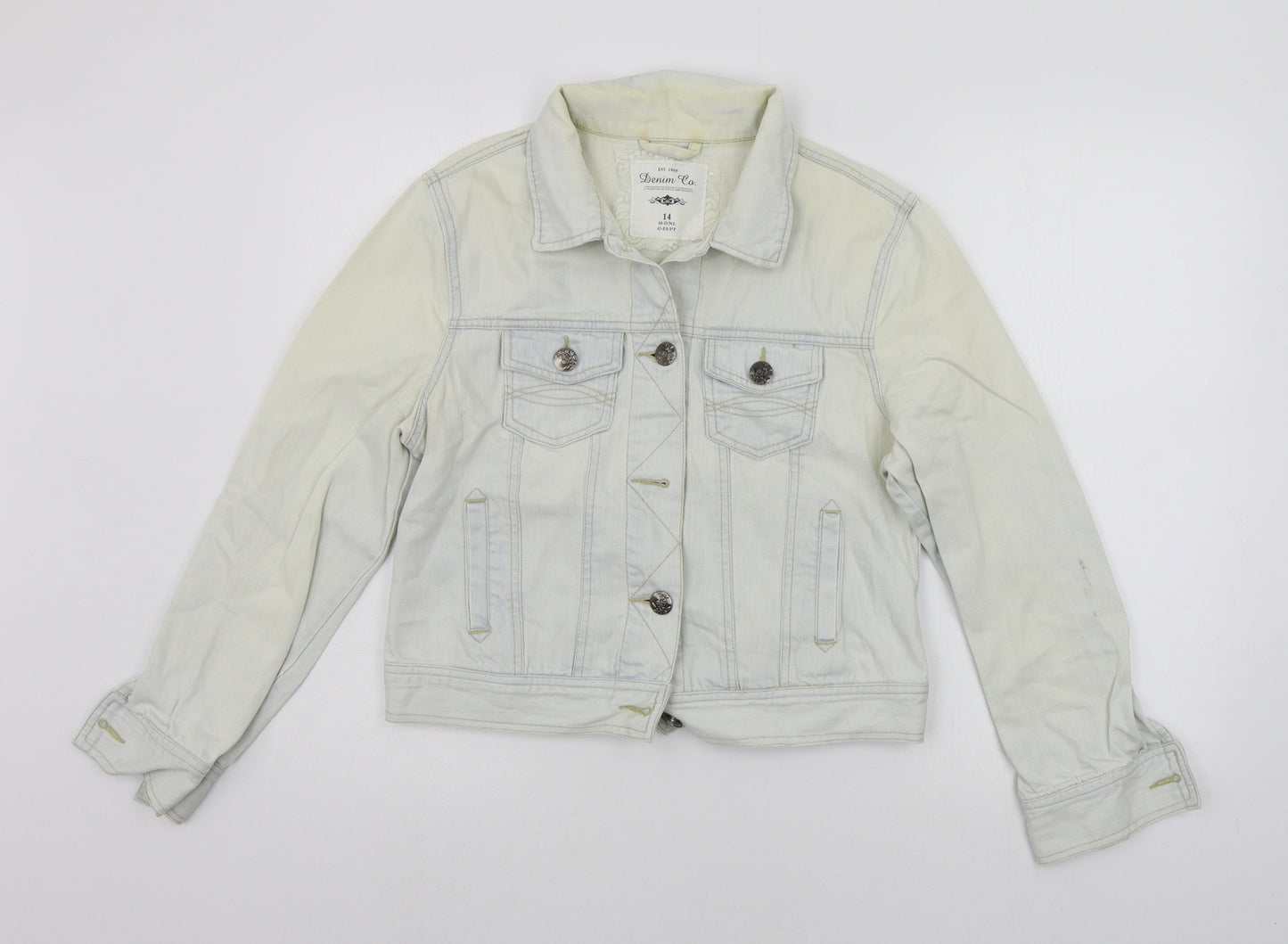 deniem co Womens White   Jacket Coat Size 14