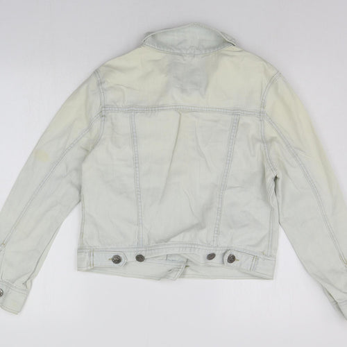 deniem co Womens White   Jacket Coat Size 14