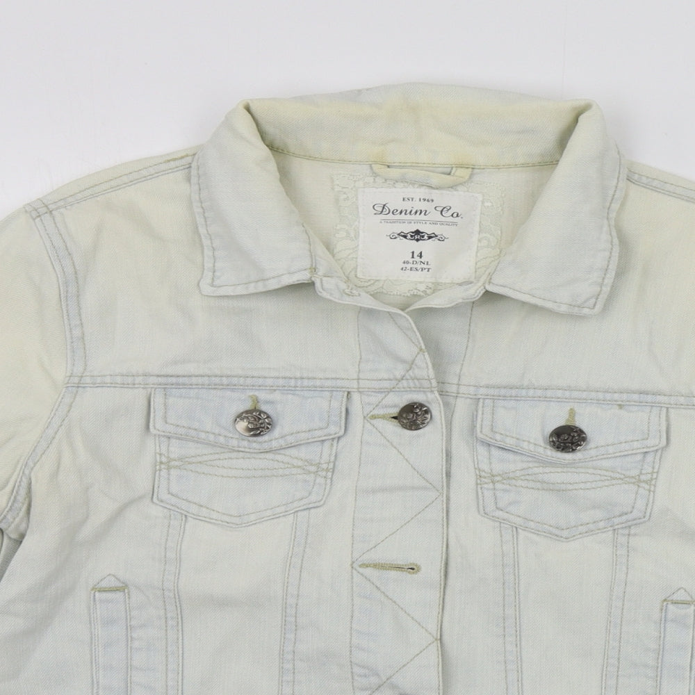deniem co Womens White   Jacket Coat Size 14