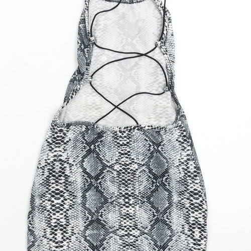 Preworn Womens Grey Animal Print  Mini  Size S