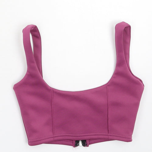 PRETTYLITTLETHING Womens Pink   Cropped Tank Size 4