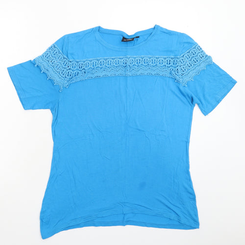 Be You Womens Blue   Basic T-Shirt Size 18