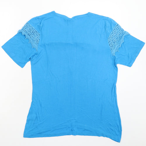 Be You Womens Blue   Basic T-Shirt Size 18