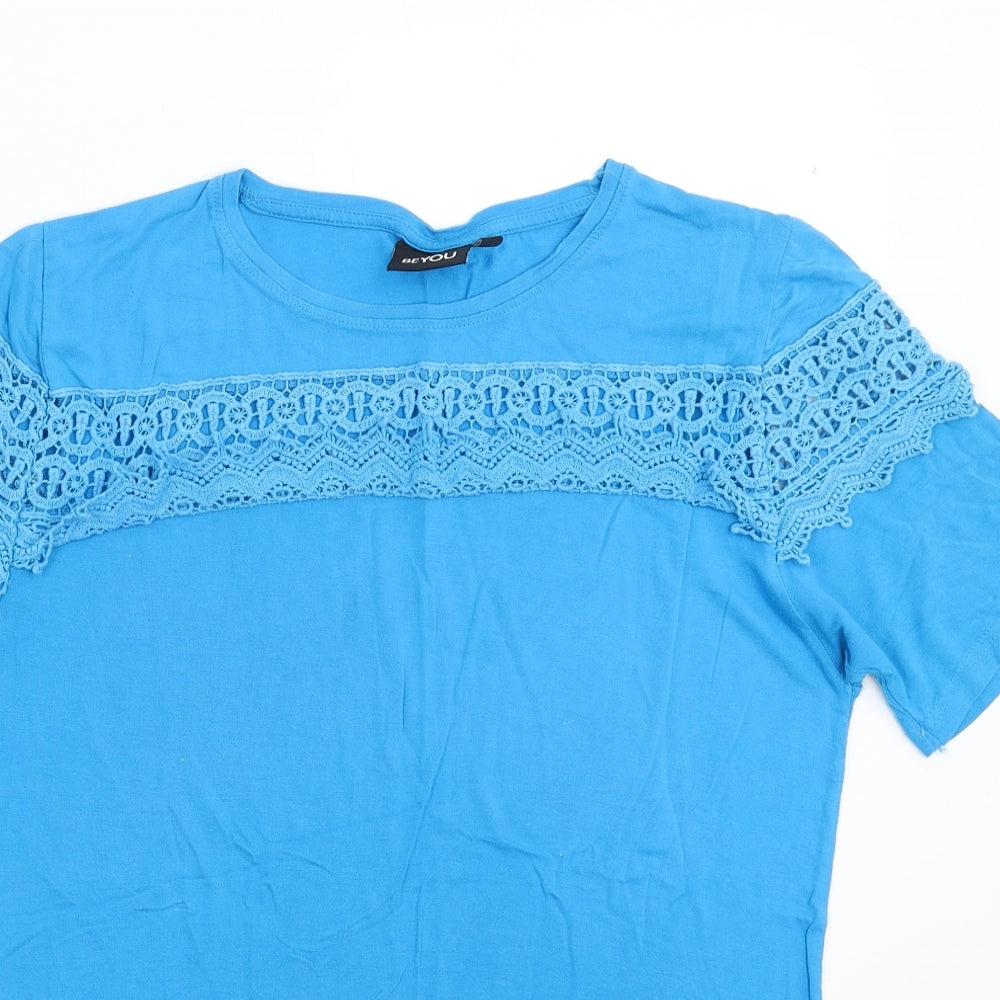 Be You Womens Blue   Basic T-Shirt Size 18