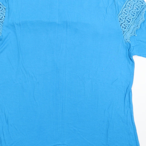 Be You Womens Blue   Basic T-Shirt Size 18