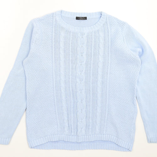 BM Womens Blue  Knit Pullover Jumper Size M