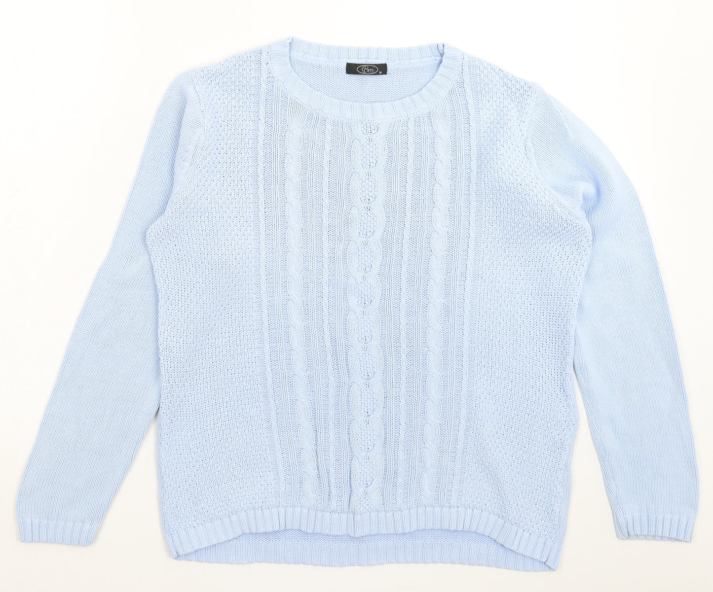 BM Womens Blue  Knit Pullover Jumper Size M