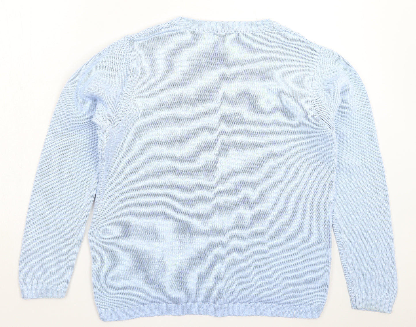 BM Womens Blue  Knit Pullover Jumper Size M