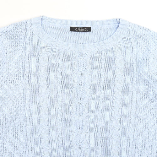 BM Womens Blue  Knit Pullover Jumper Size M