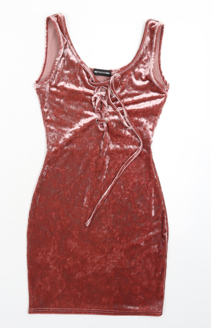 PRETTYLITTLETHING Womens Pink Mini Size S