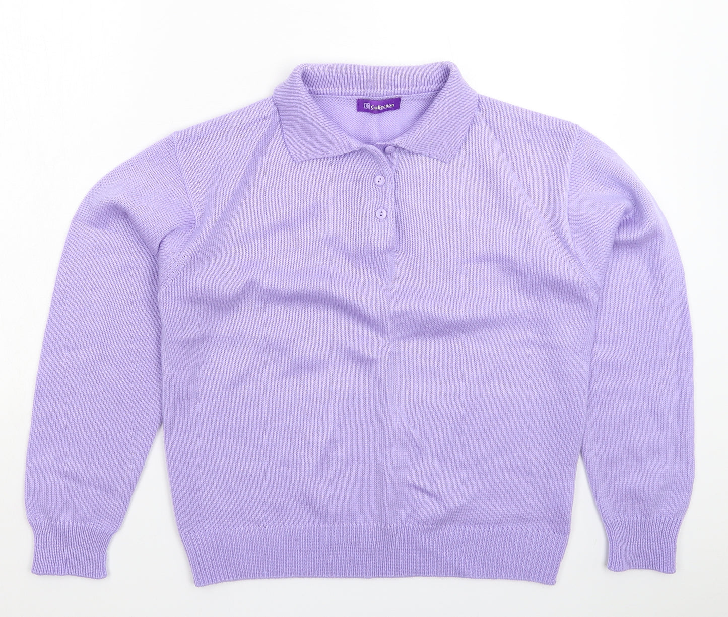Collection Womens Purple  Knit Pullover Jumper Size 16