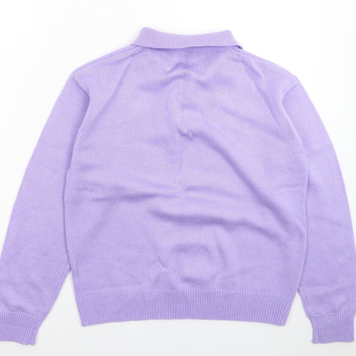 Collection Womens Purple  Knit Pullover Jumper Size 16