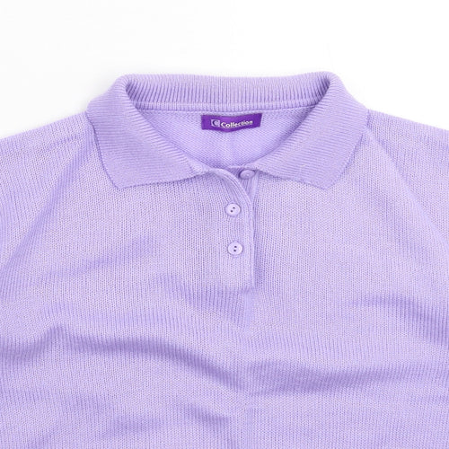 Collection Womens Purple  Knit Pullover Jumper Size 16