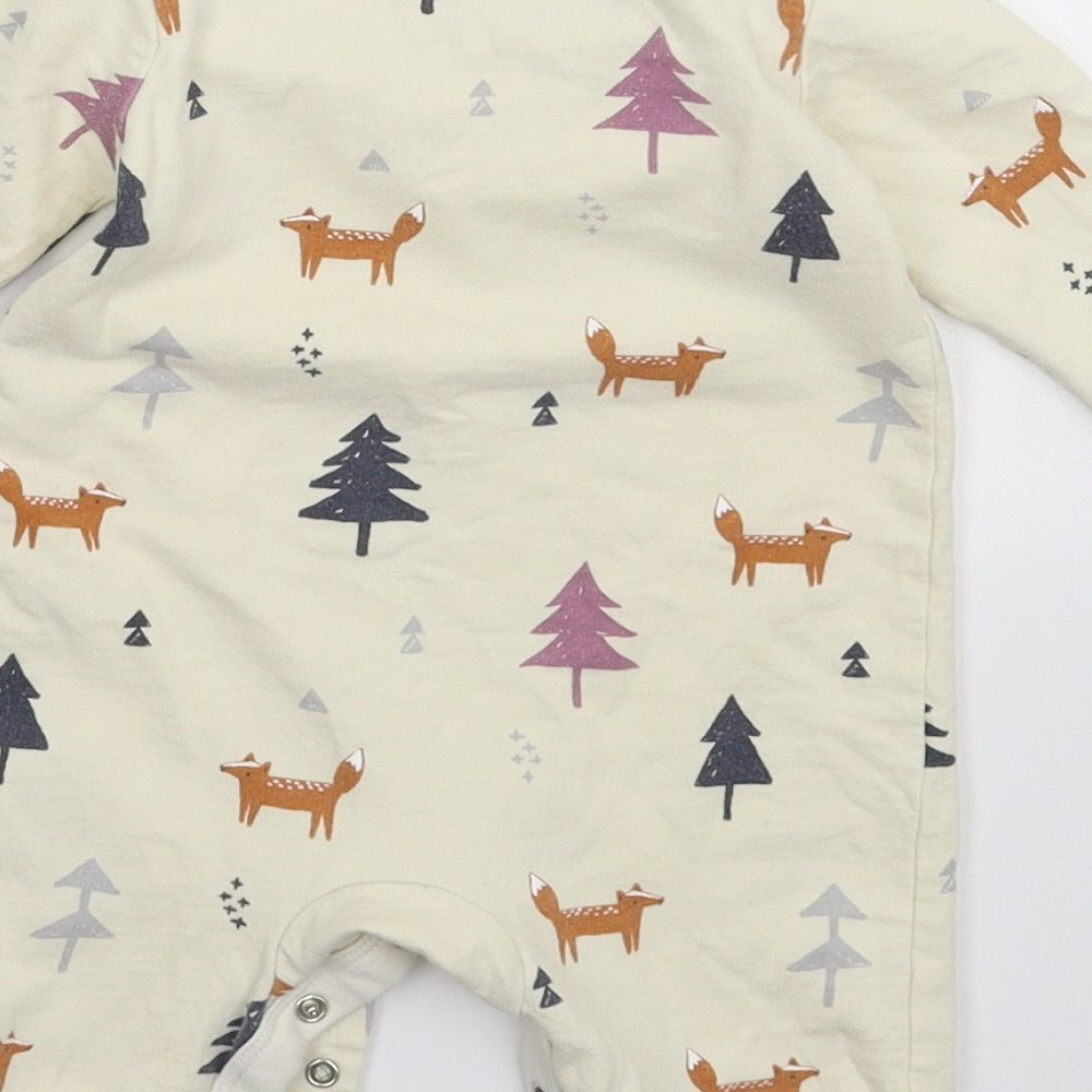 John Lewis Baby White   Babygrow One-Piece Size 3-6 Months