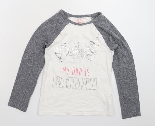 Front view of Next girls’ multicoloured basic t-shirt, size 6, years