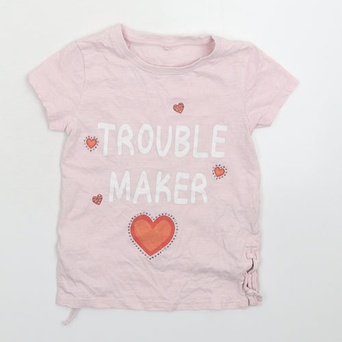 NEXT Girls Pink   Basic T-Shirt Size 7 Years