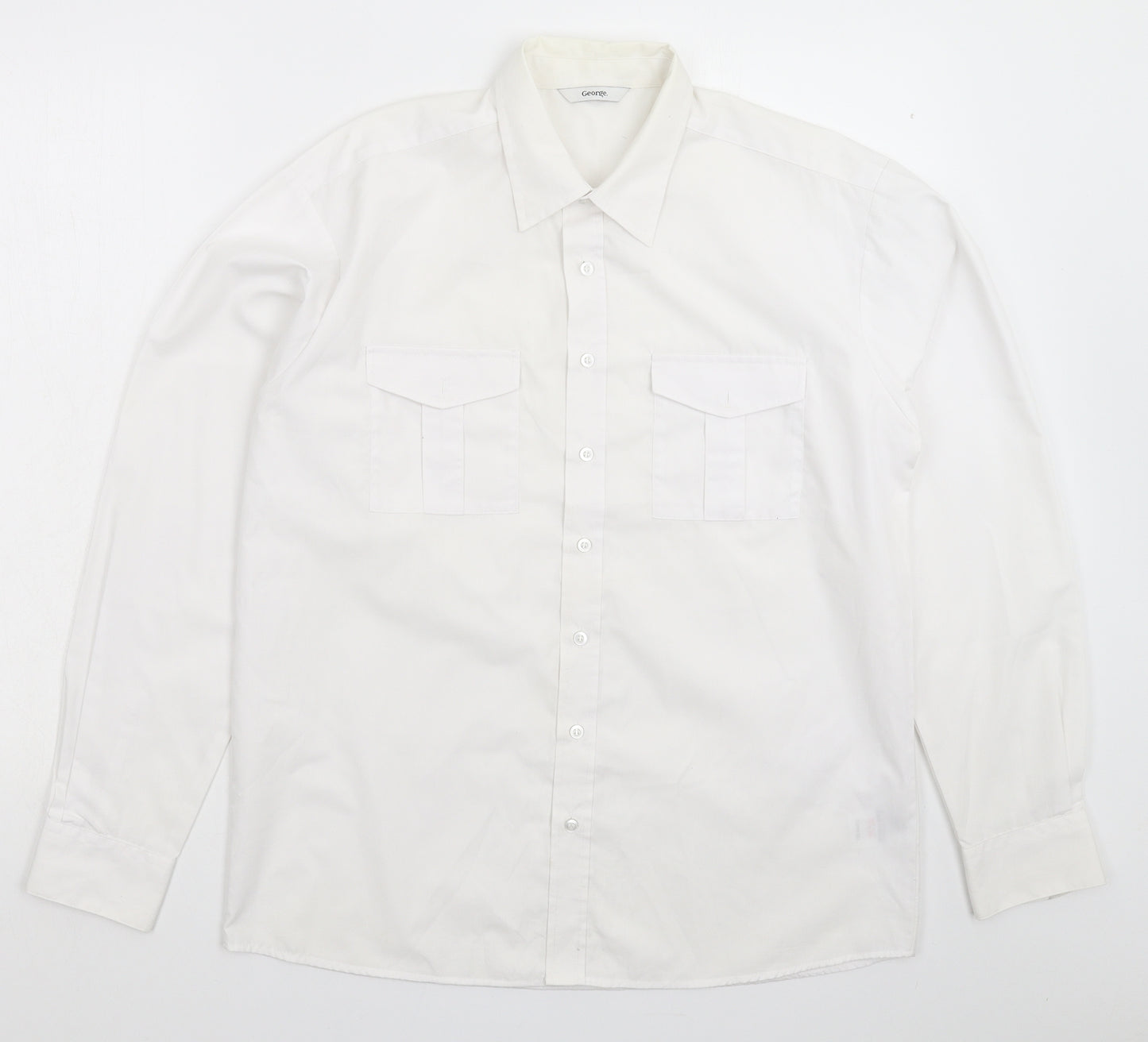 George Boys White   Basic Button-Up Size 15-16 Years