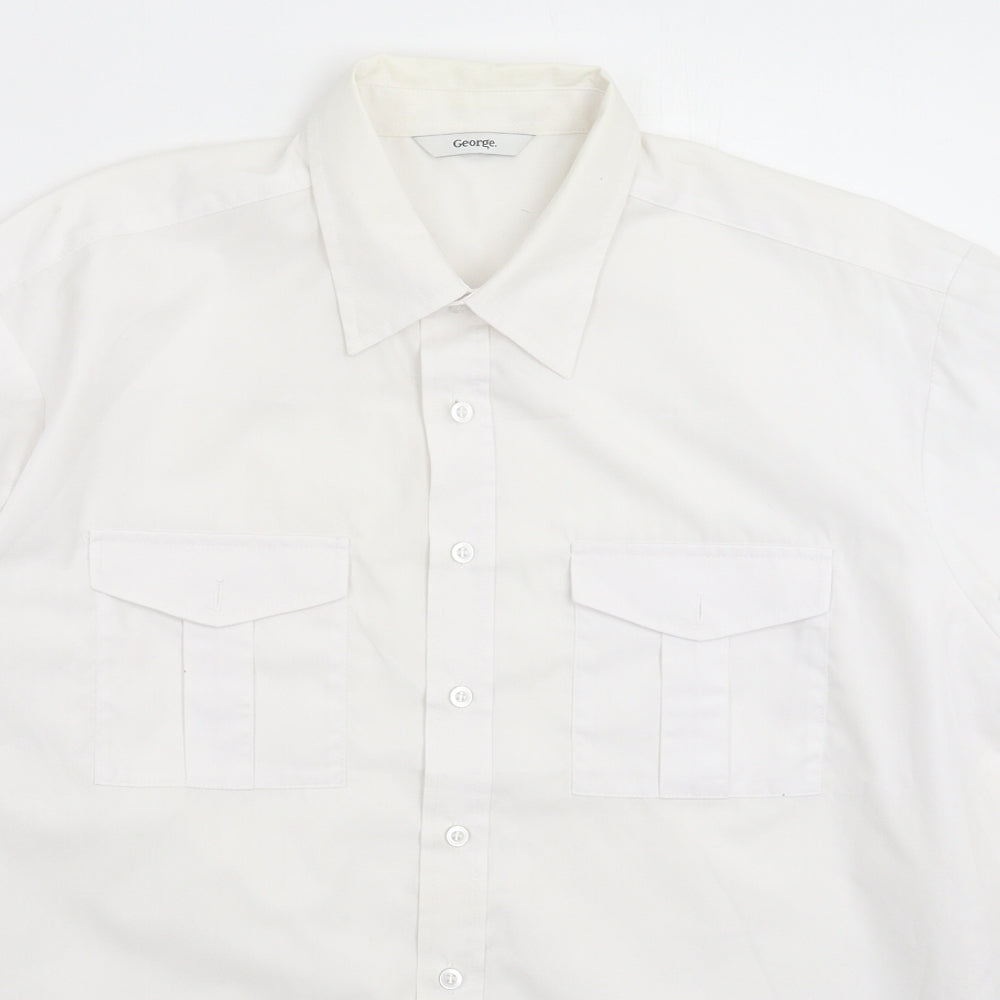 George Boys White   Basic Button-Up Size 15-16 Years