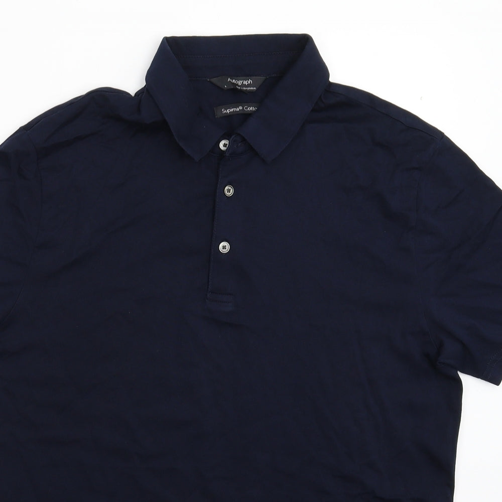 Autograph Mens Blue    Polo Size L