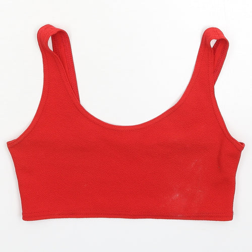 Boohoo Womens Red   Basic Tank Size 10