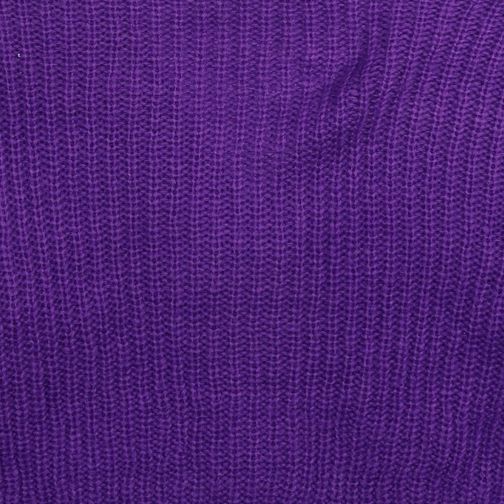 Divided Womens Purple  Knit Cardigan Jumper Size M