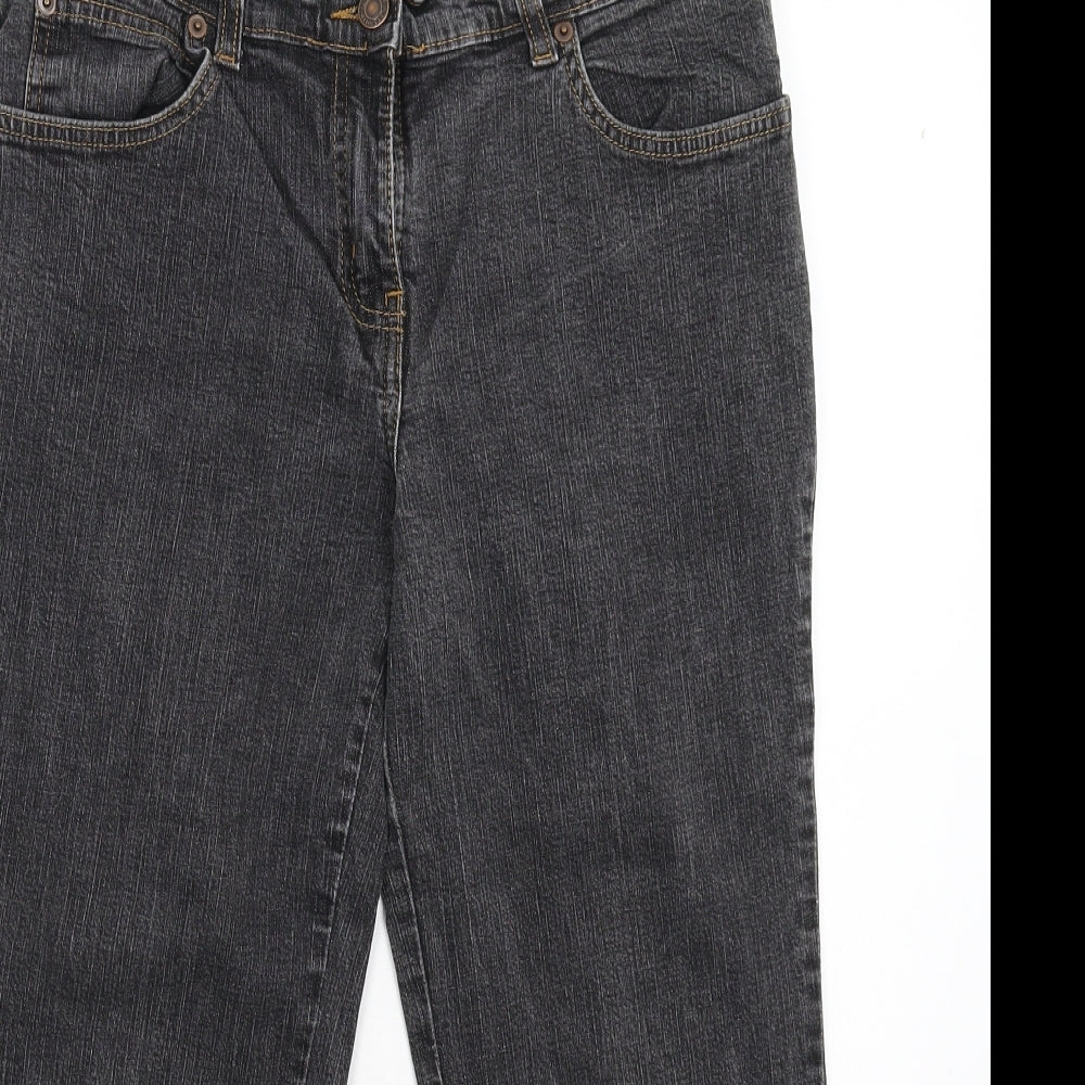 Essential Style Womens Grey  Denim Cropped Jeans Size 14 L23 in