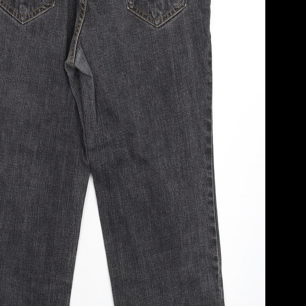 Essential Style Womens Grey  Denim Cropped Jeans Size 14 L23 in