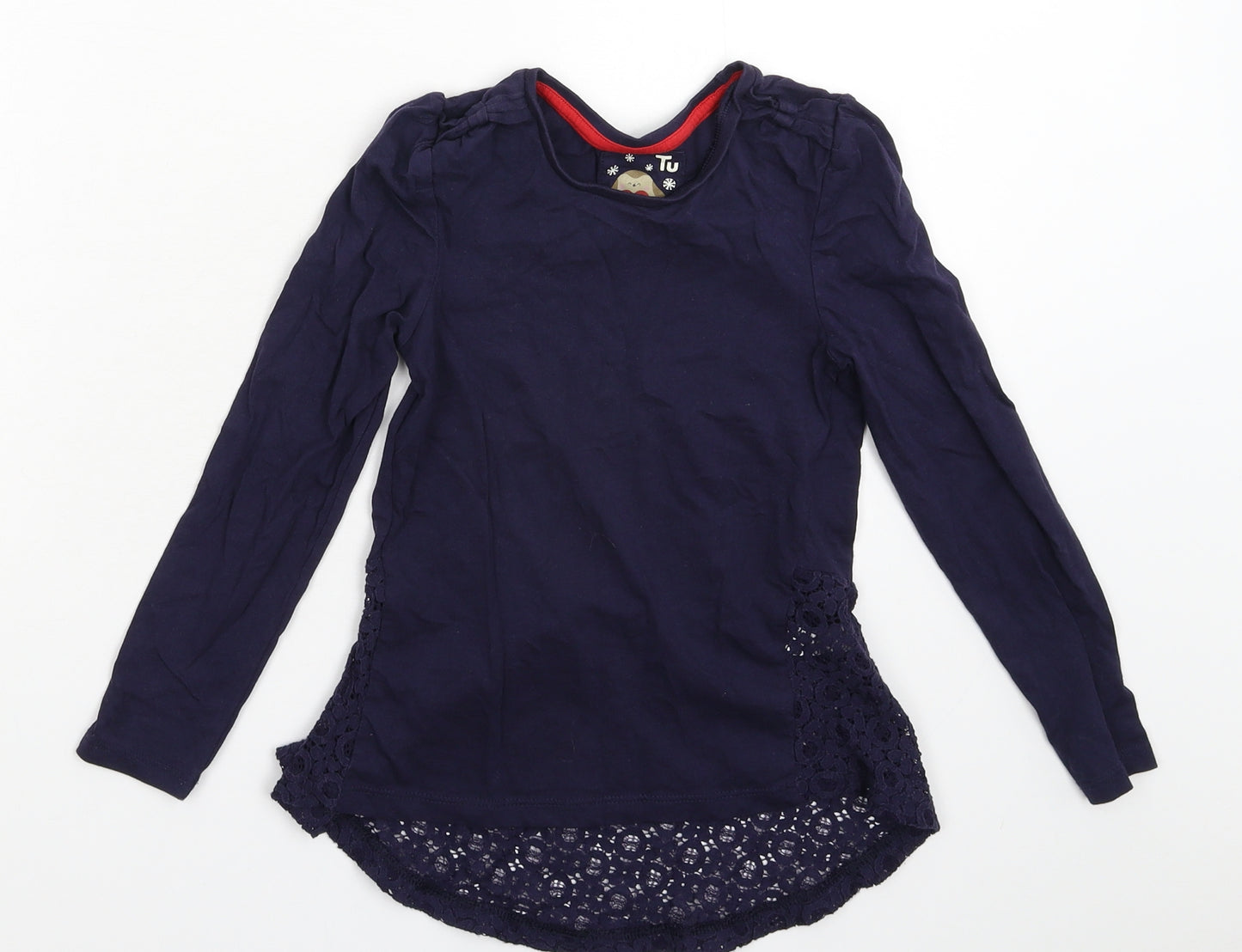 TU Girls Blue   Basic T-Shirt Size 7 Years
