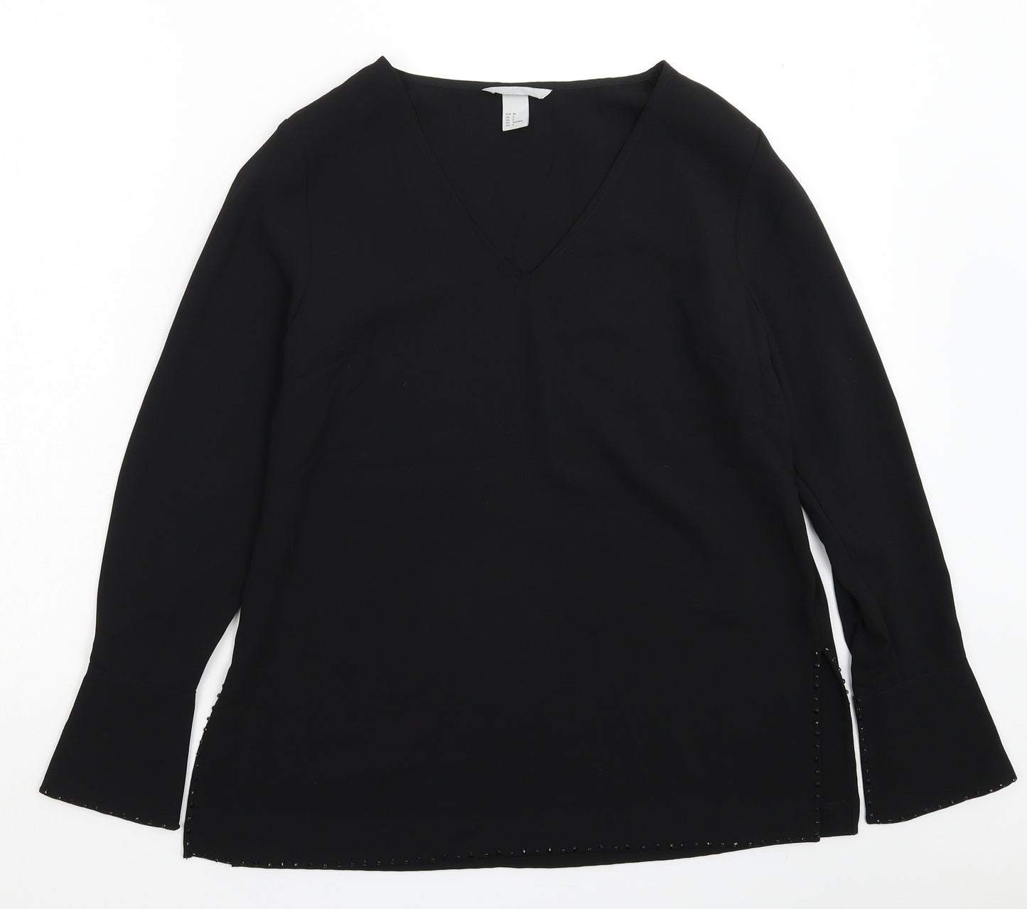 H&M Womens Black   Basic Blouse Size 10