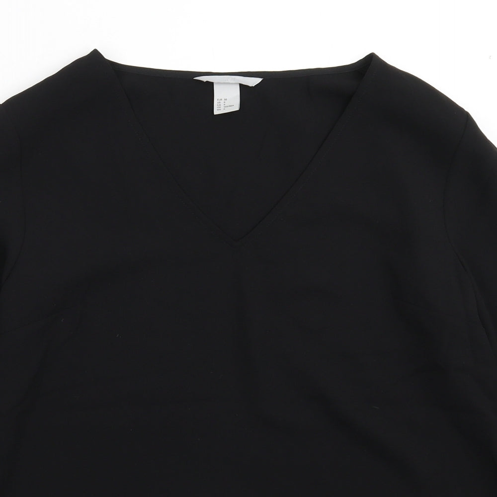H&M Womens Black   Basic Blouse Size 10