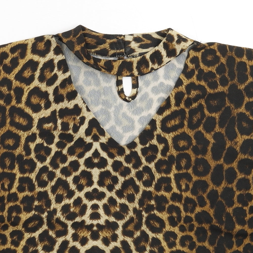 NEXT Womens Multicoloured Animal Print  Basic Blouse Size 8  - Oversized