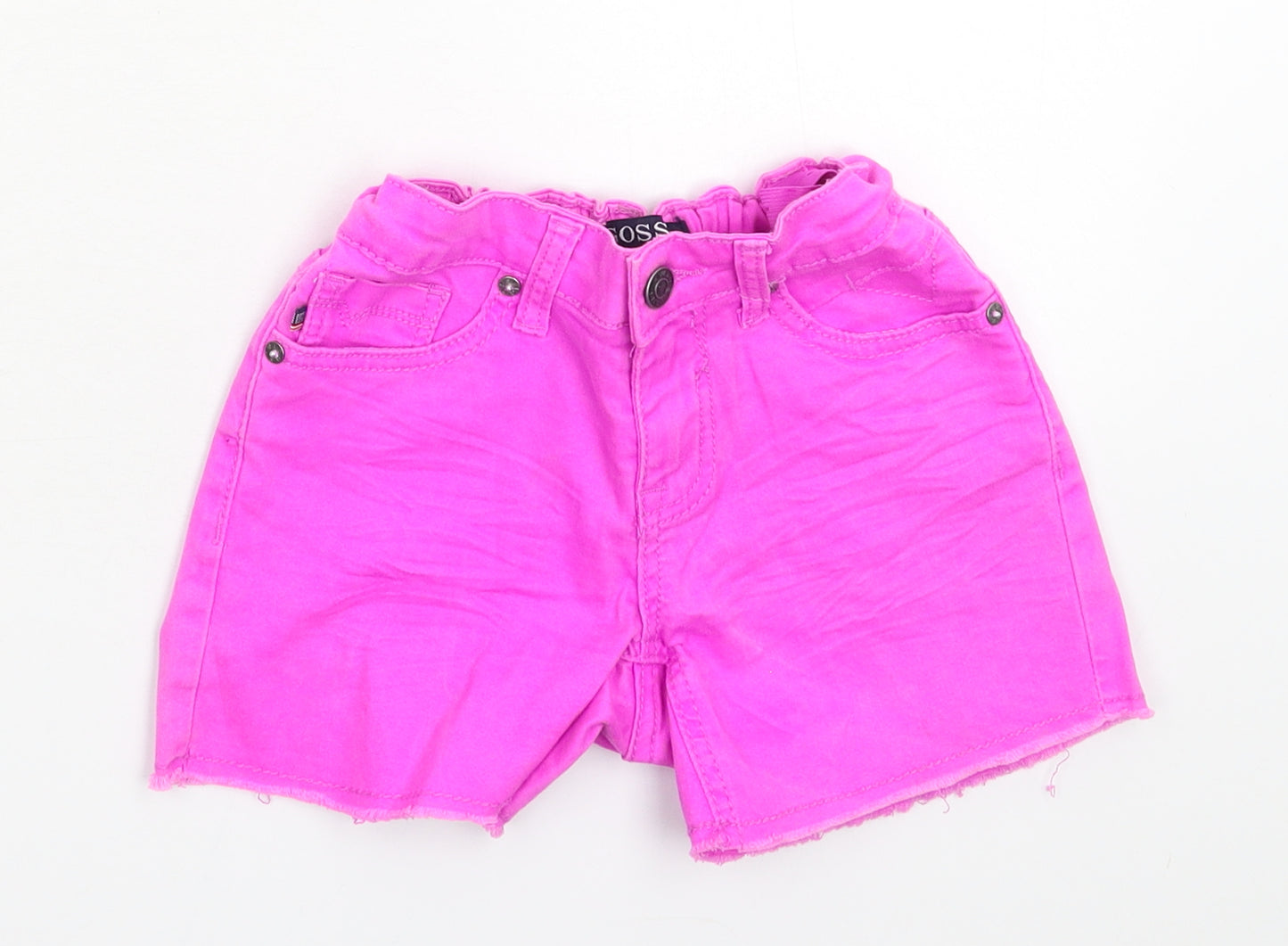 VIGOSS Girls Pink  Denim Hot Pants Shorts Size 7 Years
