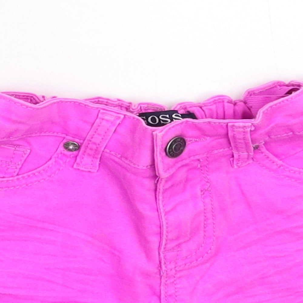 VIGOSS Girls Pink  Denim Hot Pants Shorts Size 7 Years