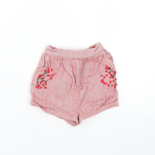 NEXT Baby Red Herringbone  Cropped Trousers Size 3-6 Months  - Shorts
