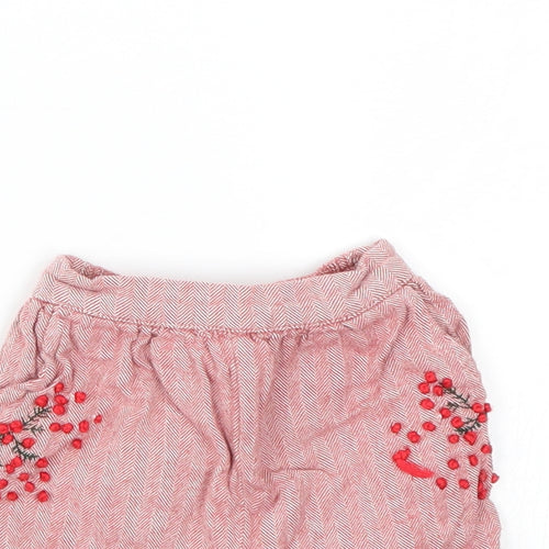 NEXT Baby Red Herringbone  Cropped Trousers Size 3-6 Months  - Shorts