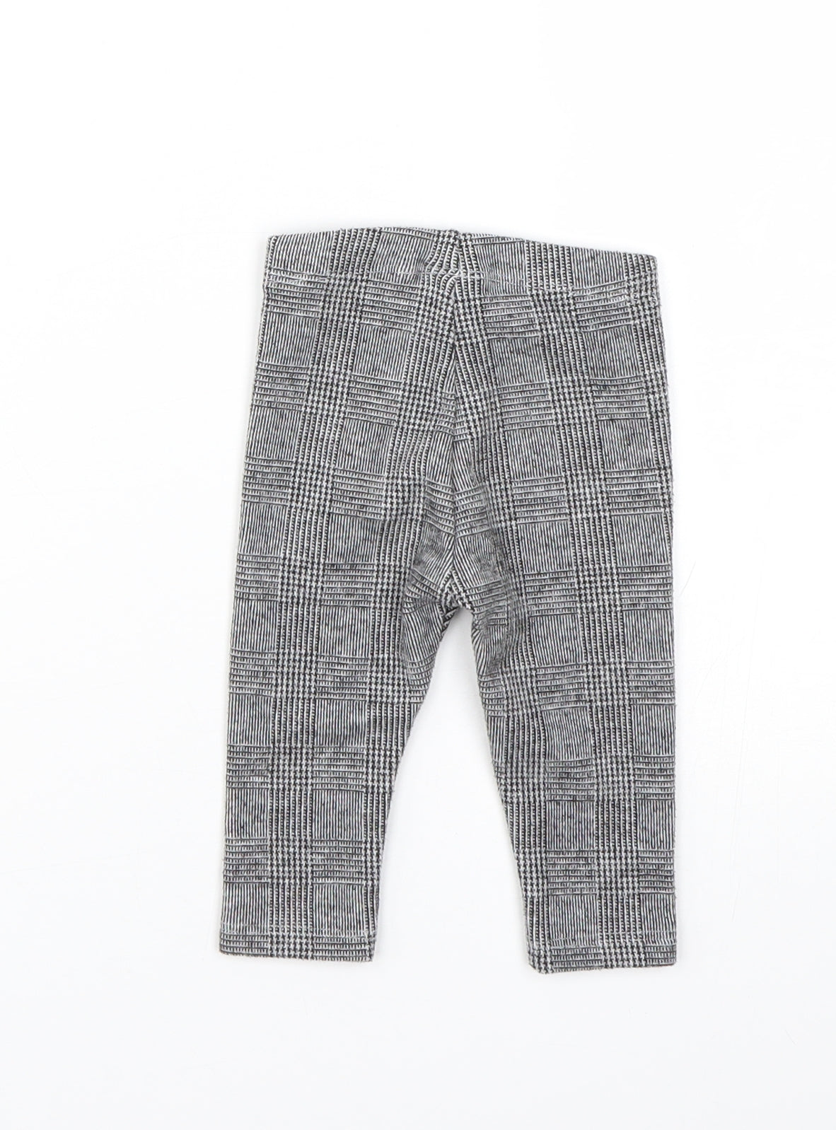 NEXT Girls Grey Check  Capri Leggings Size 6-9 Months