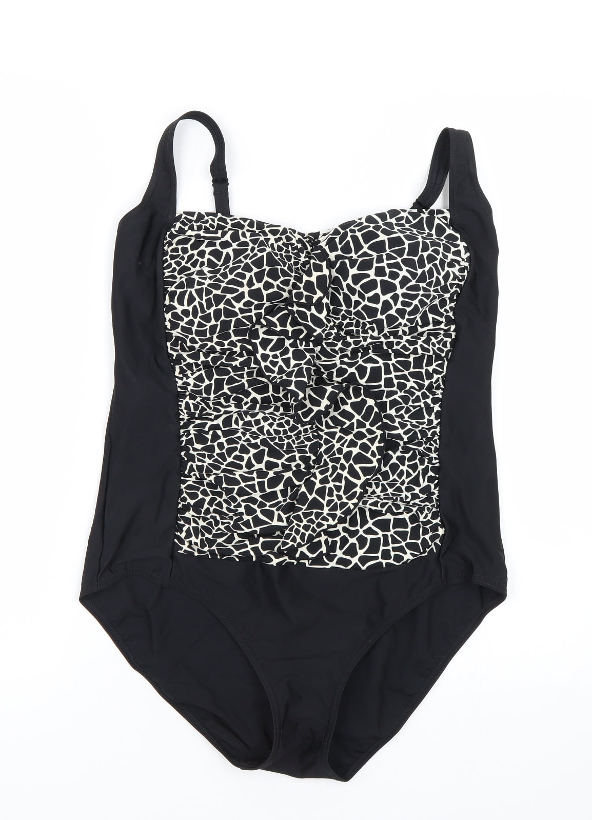 M&S Womens Black Animal Print  Basic Tank Size 18  - Swimsuit