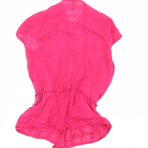 H&M Womens Pink   Basic Button-Up Size 4