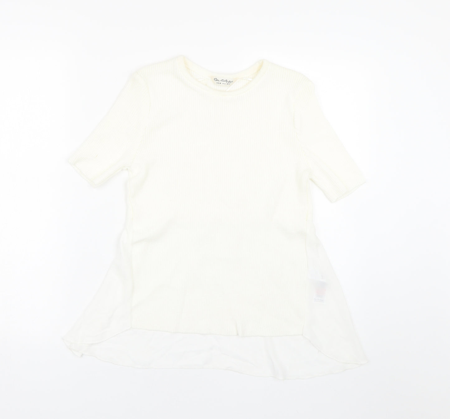 Miss Selfridge Womens White   Basic T-Shirt Size 10