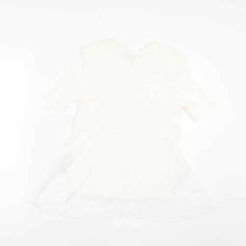 Miss Selfridge Womens White   Basic T-Shirt Size 10
