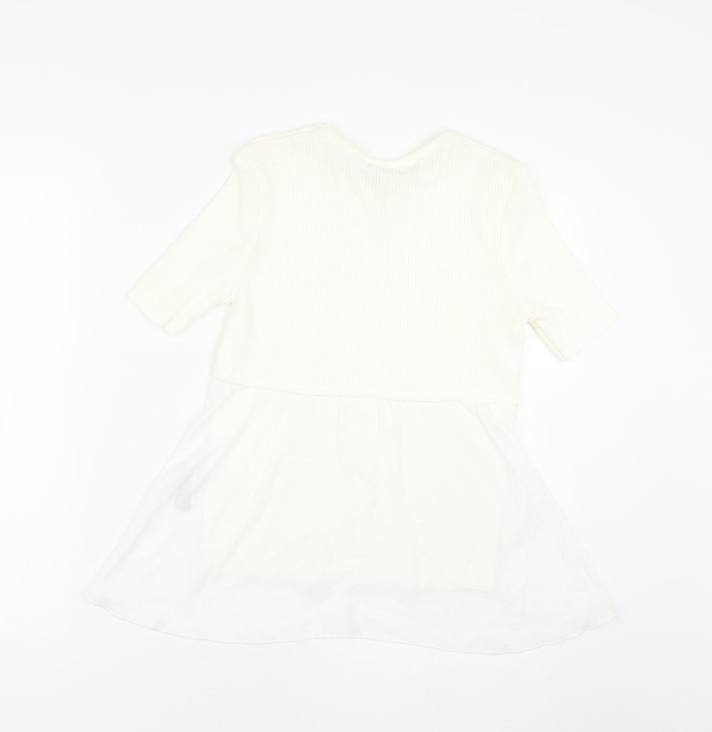 Miss Selfridge Womens White   Basic T-Shirt Size 10