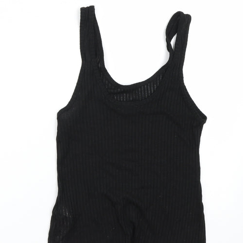 Topshop Womens Black Striped  Basic Tank Size 10